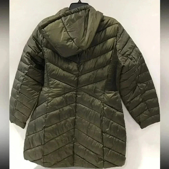 Lane Bryant Olive Quilted Puffer 3/4 Jacket Women’s 10/12 - Picture 2 of 6